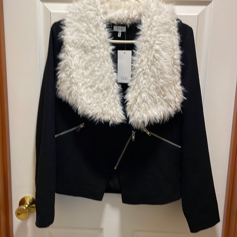 Tobi Moto Style Jacket w/ Fur